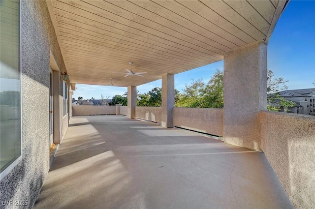 view of patio / terrace with ceiling fan