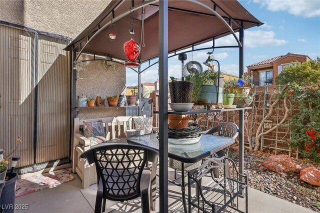 6527 Netherseal Ave, Las Vegas, NV 89139 - view of patio / terrace with a gazebo