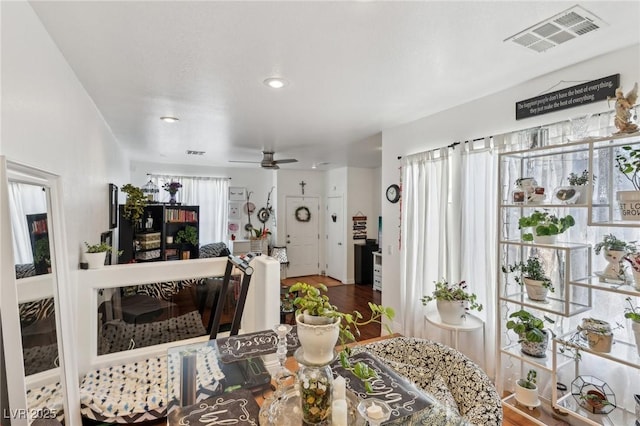 6527 Netherseal Ave, Las Vegas, NV 89139 - dining space with ceiling fan and wood-type flooring