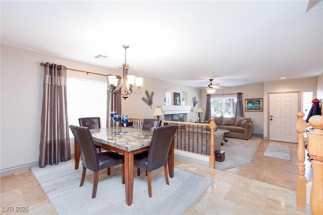 dining room featuring an inviting chandelier