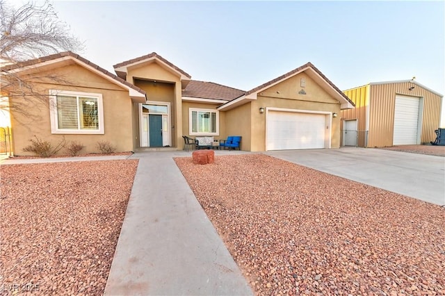 ranch-style house with a garage