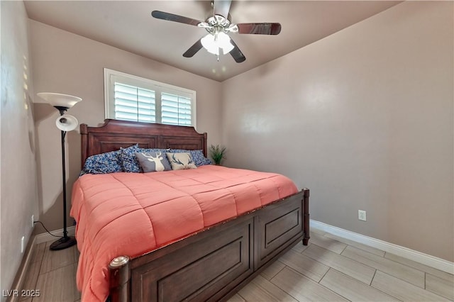 bedroom with ceiling fan