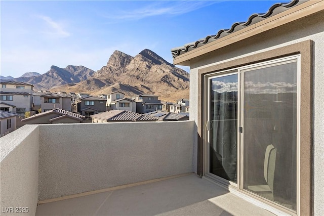 balcony with a mountain view