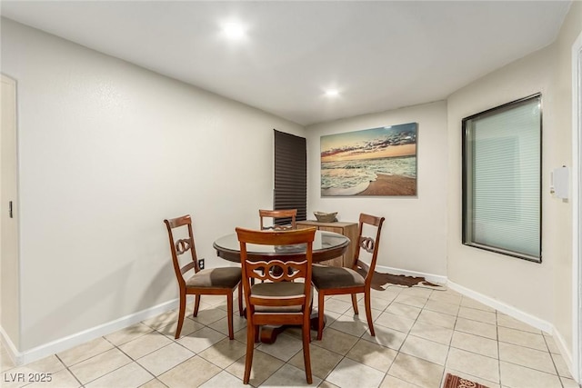 dining room featuring light tile patterned floors