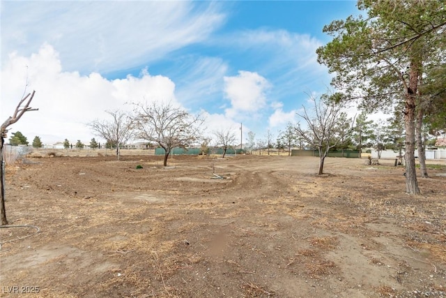 view of yard with a rural view