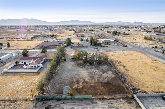 drone / aerial view with a mountain view