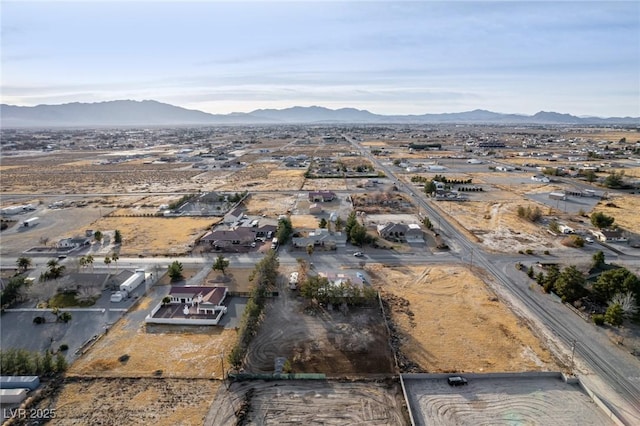 aerial view with a mountain view