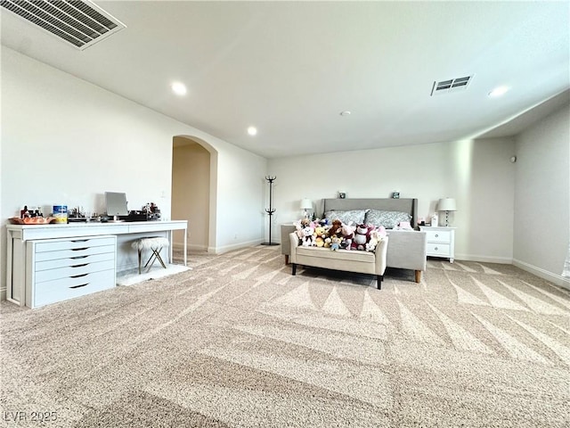 view of carpeted bedroom