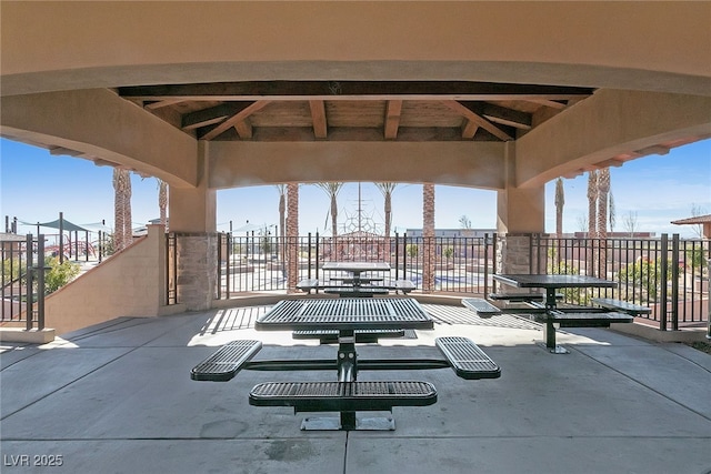 view of patio / terrace with a gazebo