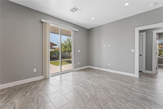 spare room with a wealth of natural light