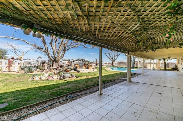 view of patio / terrace with an outdoor pool