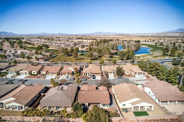 aerial view featuring a mountain view