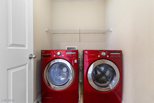 laundry room featuring laundry area and washer and dryer