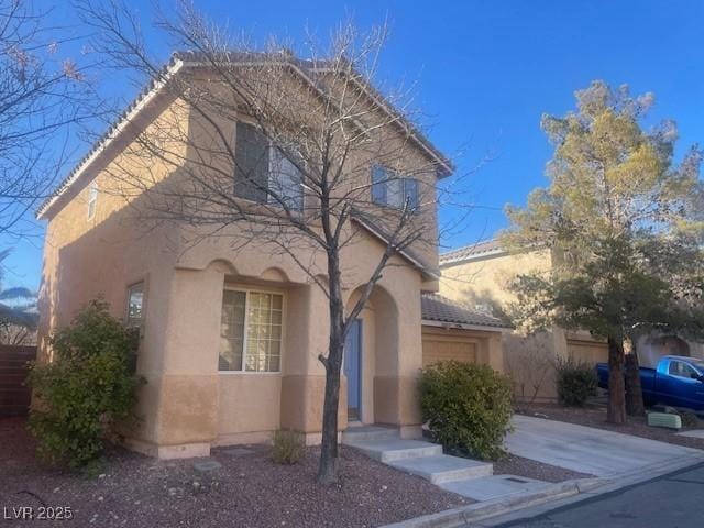 view of front of home featuring a garage