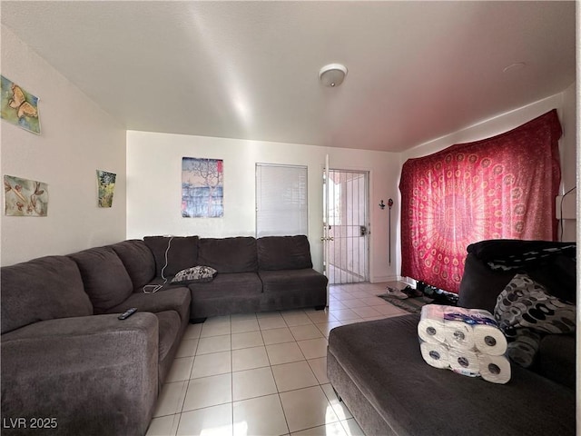 view of tiled living room