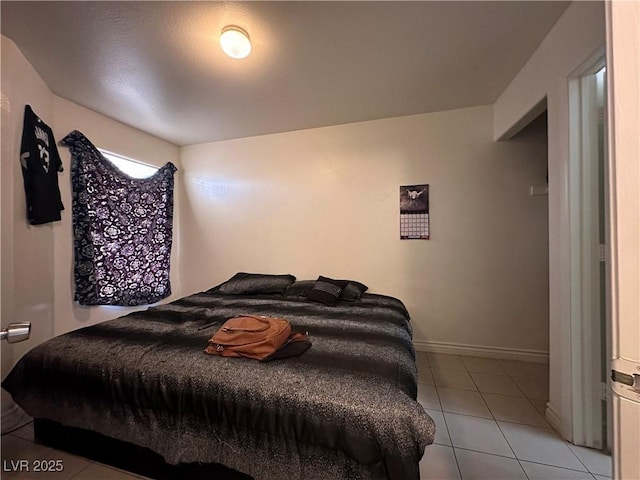 view of tiled bedroom