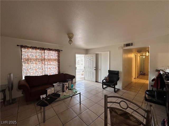 view of tiled living room