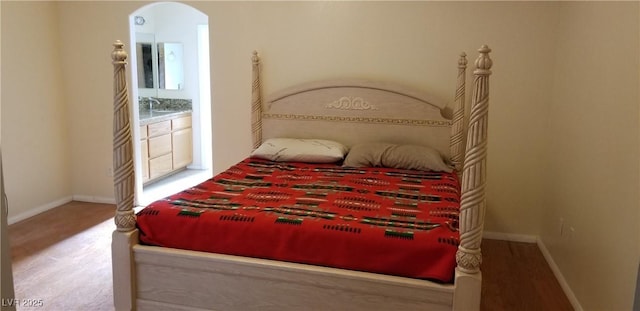 bedroom with sink