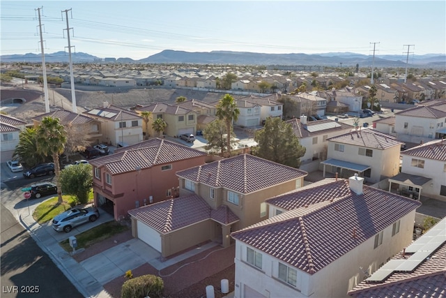 bird's eye view featuring a mountain view