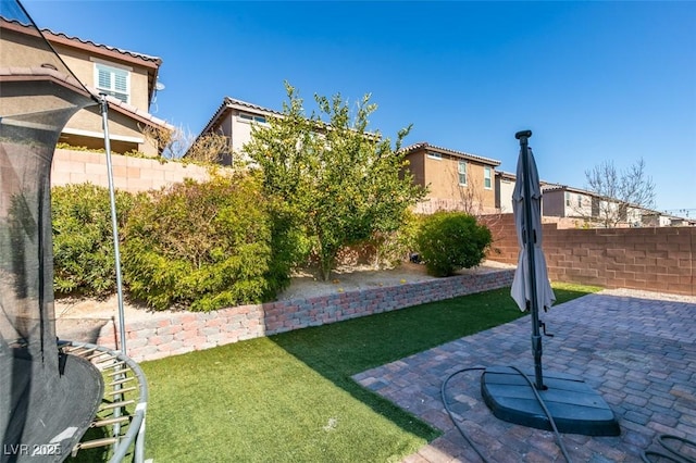 view of yard with a patio