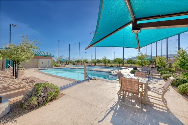 view of pool with a patio