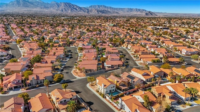 aerial view featuring a mountain view