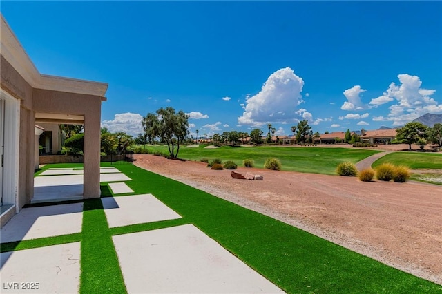 view of yard with a patio