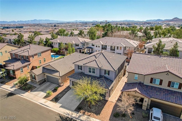 aerial view featuring a mountain view