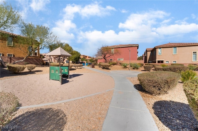 view of property's community featuring a playground