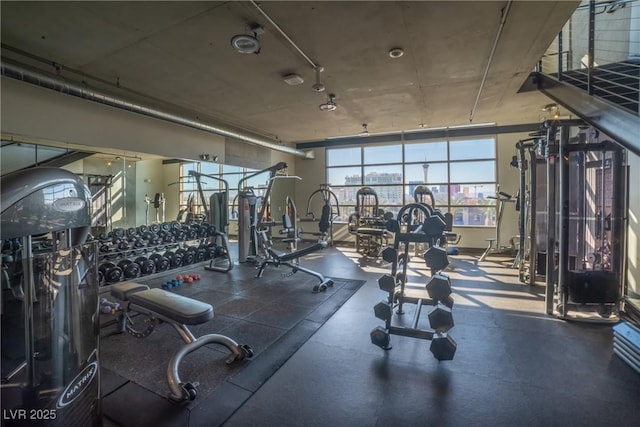 view of exercise room