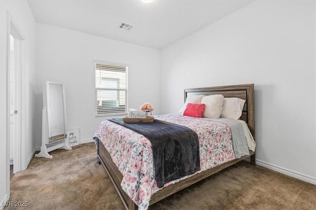 bedroom with carpet