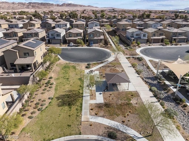 bird's eye view featuring a mountain view