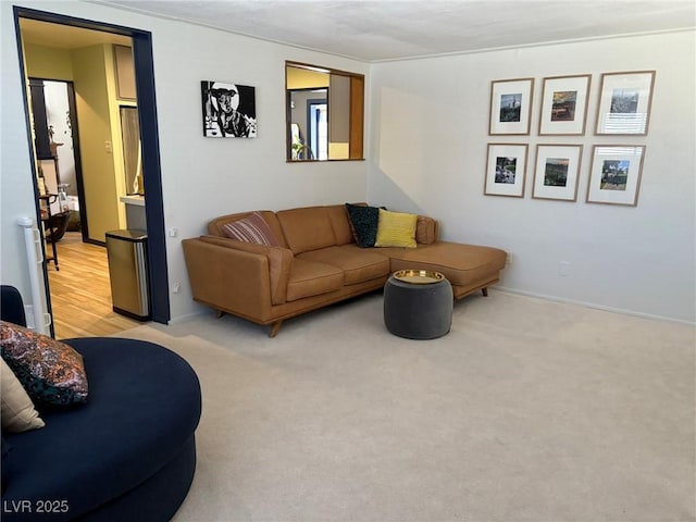 view of carpeted living room