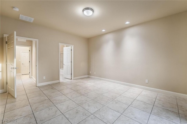 view of tiled empty room