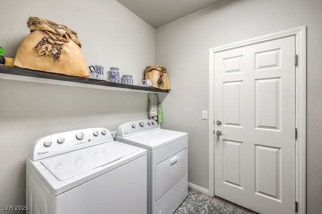 6461 Mount Eden Ave, Las Vegas, NV 89139 - washroom with baseboards, laundry area, and washer and clothes dryer