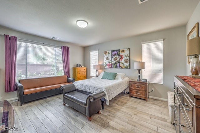 6461 Mount Eden Ave, Las Vegas, NV 89139 - bedroom featuring light wood finished floors, baseboards, and visible vents