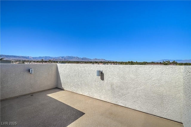 exterior details featuring a mountain view