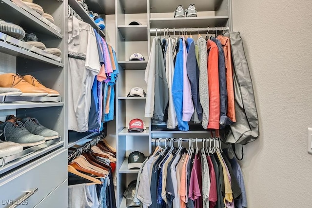 view of walk in closet