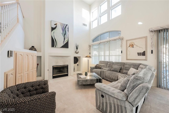 view of carpeted living room