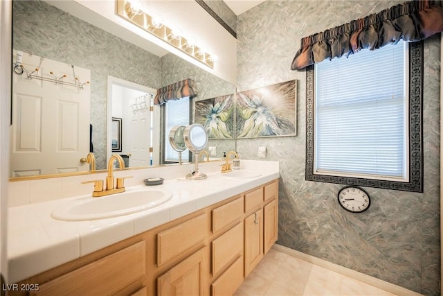 bathroom featuring vanity