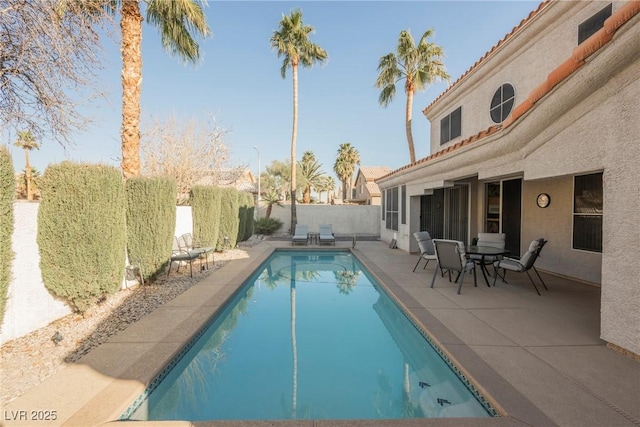 view of pool featuring a patio area