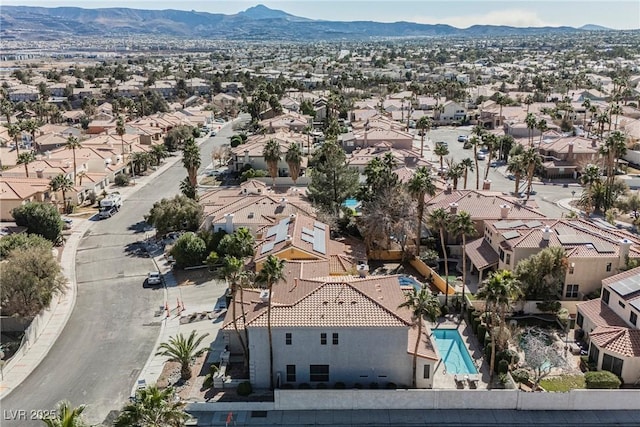 bird's eye view featuring a mountain view