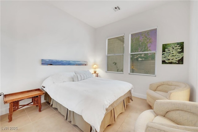 view of tiled bedroom