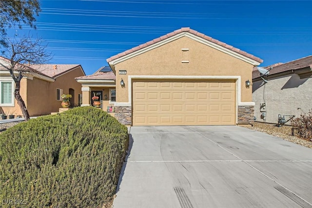 ranch-style home with a garage