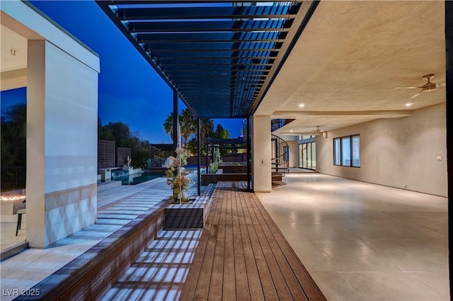 exterior space featuring a pergola and a patio