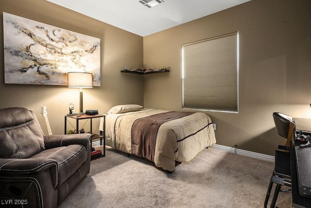 bedroom featuring carpet