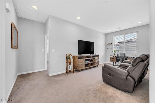 view of carpeted living room