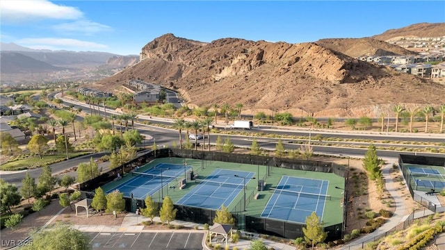 exterior space featuring a mountain view