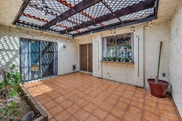 view of patio / terrace featuring a pergola