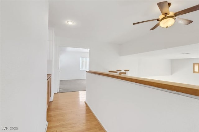 hallway featuring light hardwood / wood-style floors